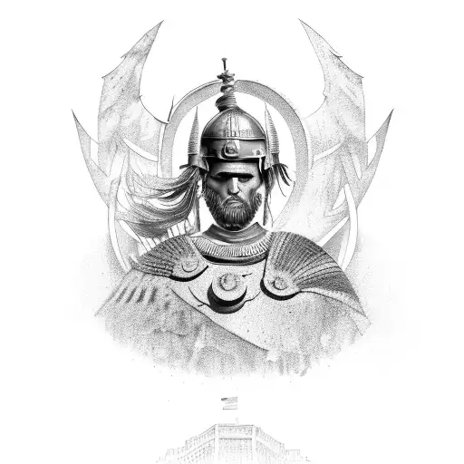 300 SPARTANT AT ROME COLLOSEUM tattoo design idea