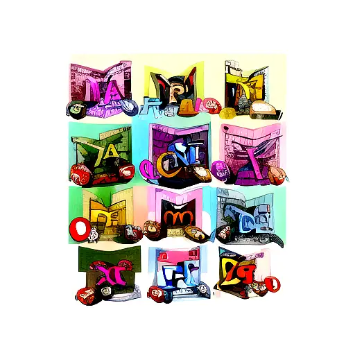 letters A A and Z tattoo design idea