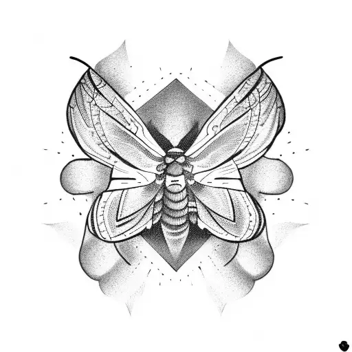 Moth atlas tattoo design idea