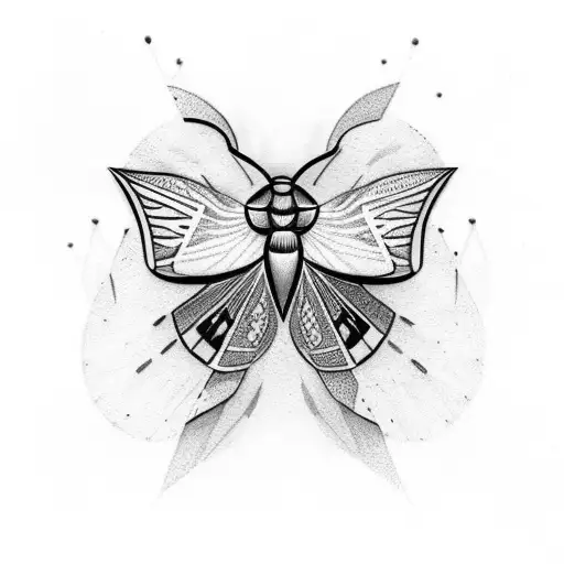 Moth atlas tattoo design idea