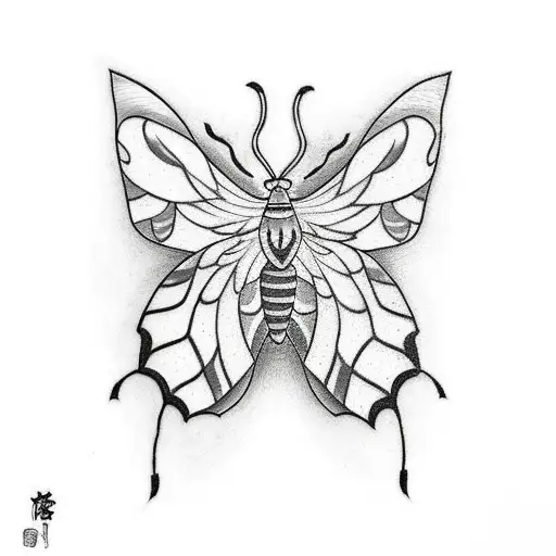 Moth tattoo design idea