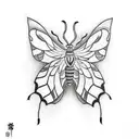 Moth tattoo design idea