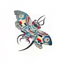 Moth tattoo design idea