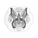 Moth tattoo design idea