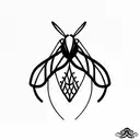Moth atlas tattoo design idea