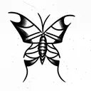 Moth atlas tattoo design idea