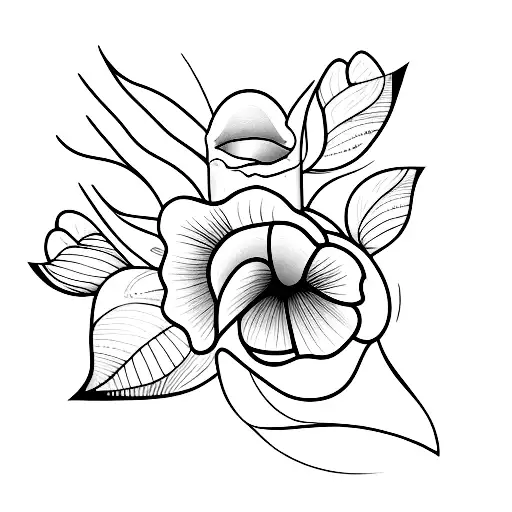 lips  tattoo design idea