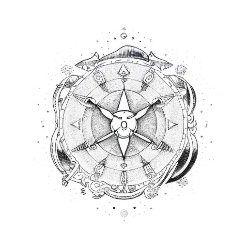 cancer astrology sign, no colors, minimalistic style tattoo design idea