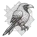 odin's raven tattoo design idea