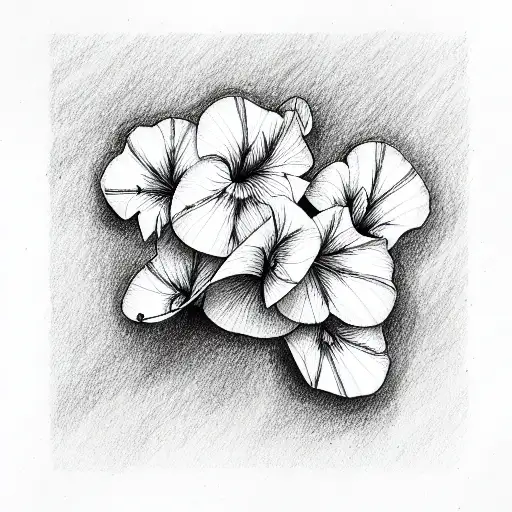 petunias  tattoo design idea