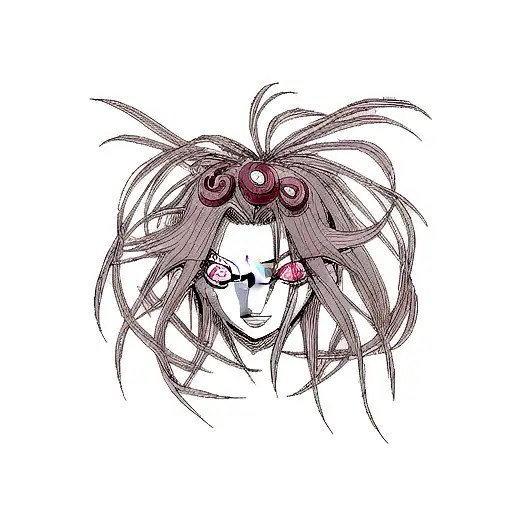 medusa with rinnegan eyes tattoo design idea