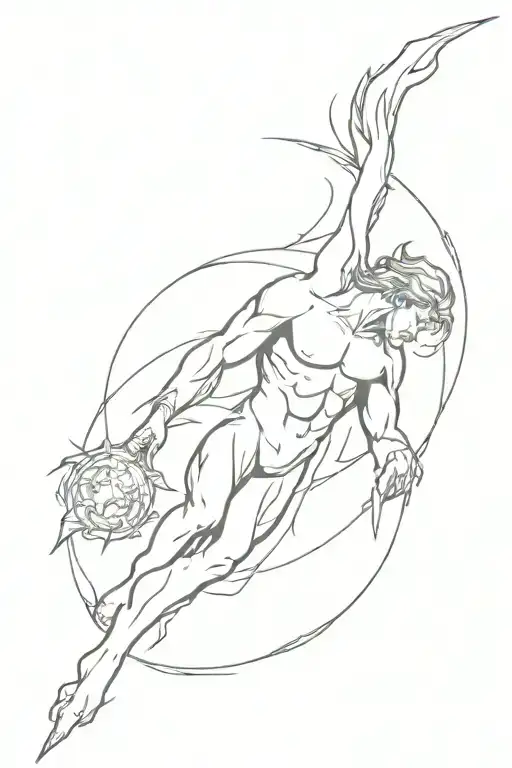 Prometheus fire tattoo design idea
