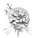 carnations, marigolds,and asters  tattoo design idea