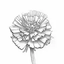 carnations, marigolds,and asters  tattoo design idea