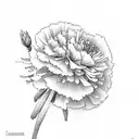 carnations, marigolds,and asters  tattoo design idea