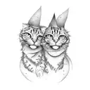 sibling tattoo 2 Sisters 1 brother tattoo design idea