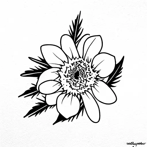 Holly and Aster tattoo design idea