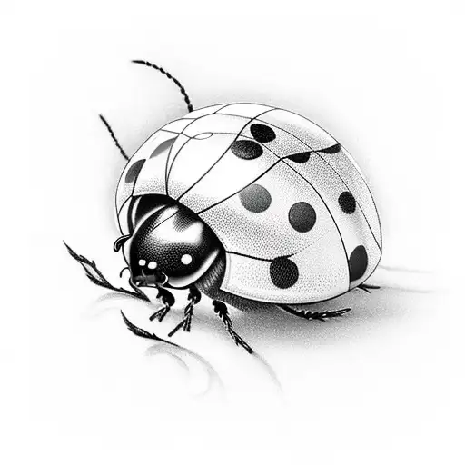 eternity lady bug tattoo design idea