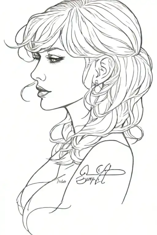 taylor swift lyrics tattoo design idea