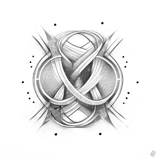 infinity with hug and kiss and love tattoo design idea