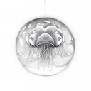 Moon,Jellyfish tattoo design idea