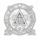 Led zeppelin symbols tattoo design idea