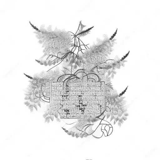 wisteria, travel and bingo tattoo design idea