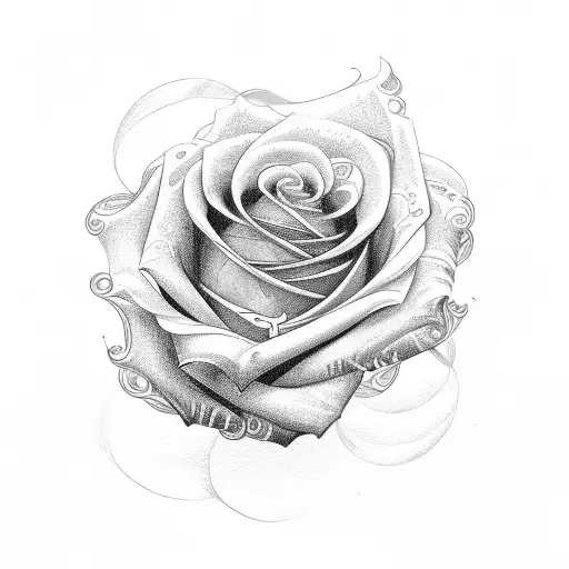 Rose, infinity symbol, cystic fibrosis tattoo design idea