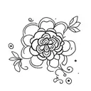"How about a tiny heart outline with a delicate flower inside, inked on the side of your hand?" tattoo design idea
