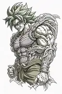broly dragon ball z tattoo design idea