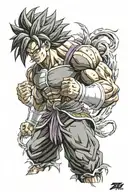 broly dragon ball z tattoo design idea