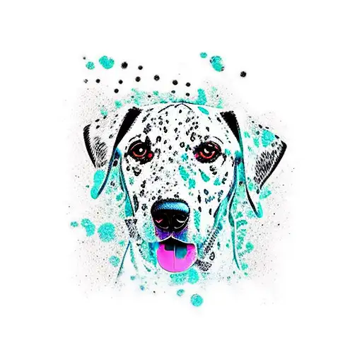 Dalmatian  tattoo design idea