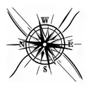Compass tattoo design idea