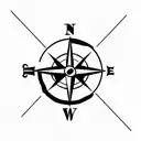 Compass tattoo design idea