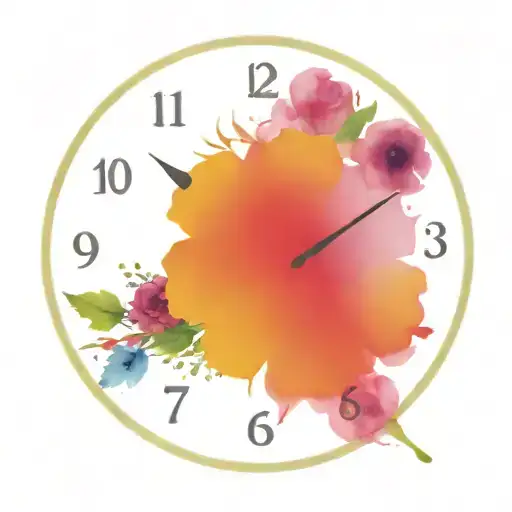 speedometer clock wildflower bouquet tattoo design idea