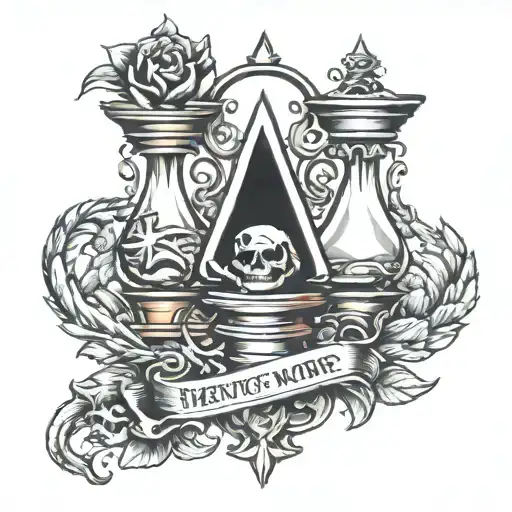 MEMENTO MORI + HOURGLASS + OUROBOROS tattoo design idea