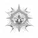 estrela de Davi  tattoo design idea