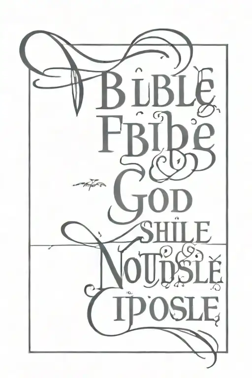 bible verse "For with god, nothing shall be impossible" tattoo design idea