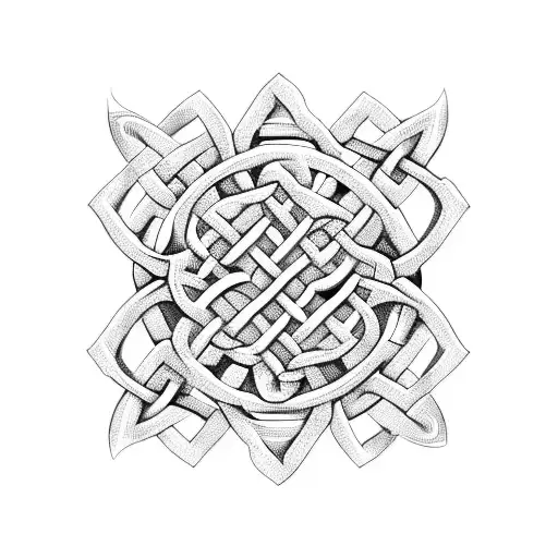 Irish Harp with celtic knots and ocean waveswaves tattoo design idea