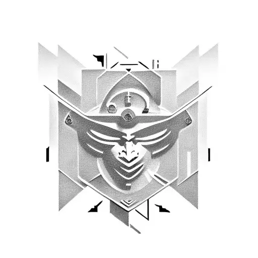 Incorporate symbols from God of War and Matrix to create a tattoo representing the fusion of gaming and software development tattoo design idea