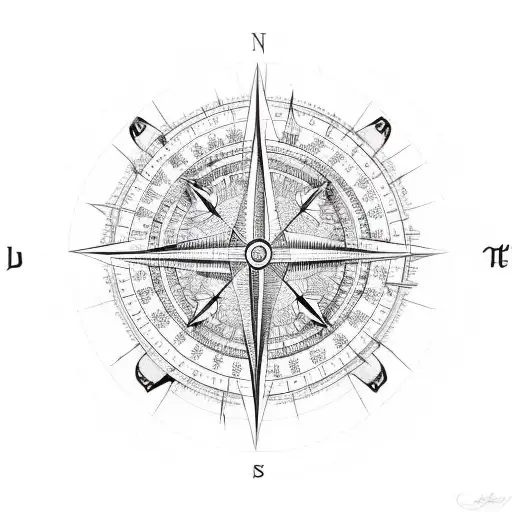 Psalm 103 with compass  tattoo design idea