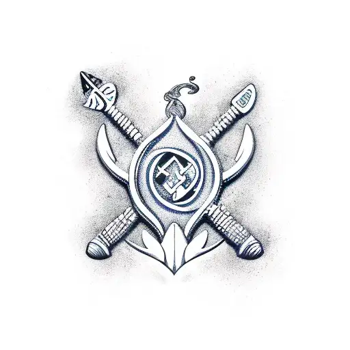 Trident tattoo design idea