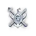 Trident tattoo design idea