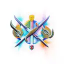 Trident tattoo design idea