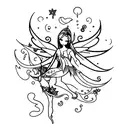 fairy tattoo design idea