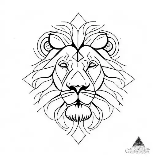 Lion fibonacci sound chakra tattoo design idea
