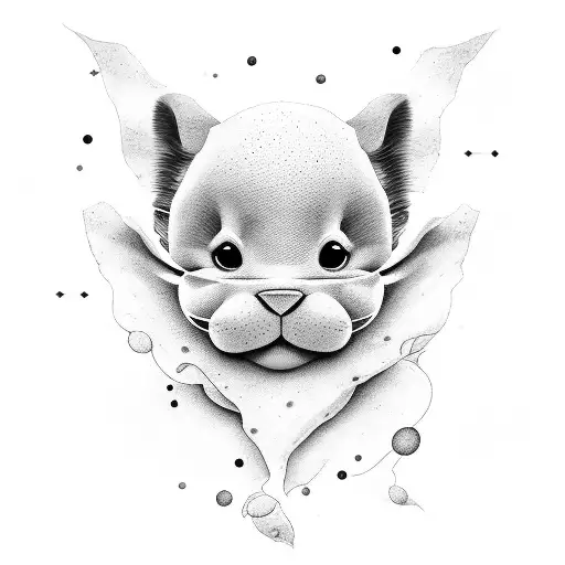 one line art, elepahnt with child. Words "El gust de l’amor és dolç,  Quan els nostres cors es troben" connected tattoo design idea