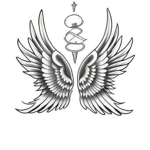 wings tattoo design idea