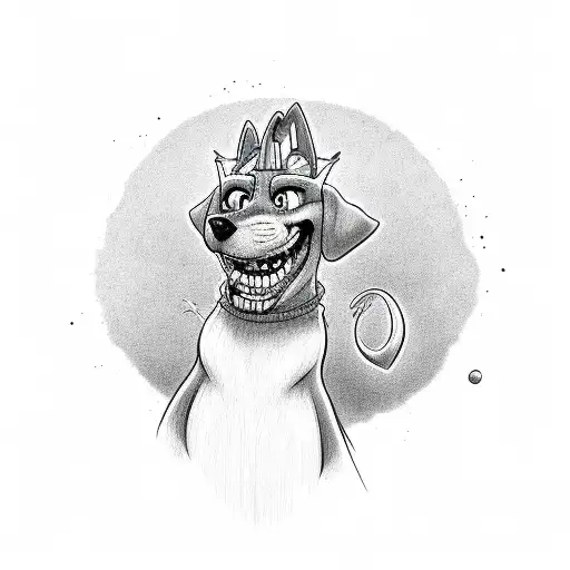 courage the cowardly dog tattoo design idea