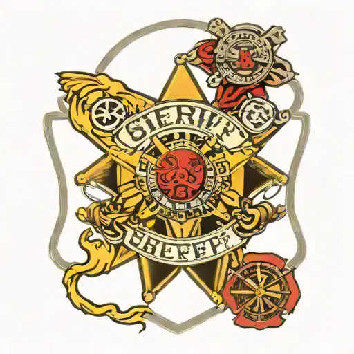 sheriff firefighter EMS dispatch  tattoo design idea